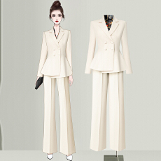 批发小个子双排扣气质西服套装女春<b class='q'>秋</b>修身显瘦气质通勤职业工作服西装