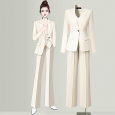 批发职业女装西服马甲裤子三件套春<b class='q'>秋</b>新款修身显瘦气质干练通勤工作服