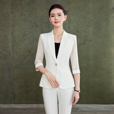 批发七分袖西装外套女薄款夏季新款韩版小个子短款修身气质<b class='q'>小</b><b class='q'>西服</b>套装