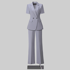 批发<b class='q'>职业</b>干练西装外套女夏季新款通勤轻熟风休闲洋气时尚短袖西服<b class='q'>套装</b>