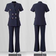 批发前台职业西装套装女<b class='q'>夏</b>季时尚气质女神范高端干练西装短袖工作服