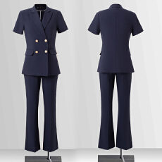 批发前台职业西装套装女<b class='q'>夏</b>季时尚气质女神范高端干练西装短袖工作服