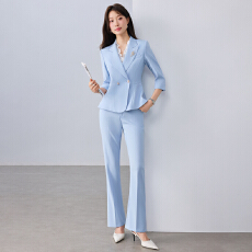 批发时尚气质短款七分袖<b class='q'>西装外套</b>女夏季新款艺考干练女神范小西装套裤