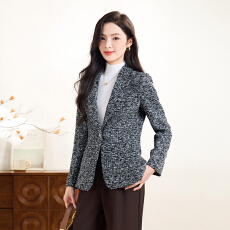 批发<b class='q'>名媛</b>气质设计感西服外套女秋冬新款通勤职业工作服长袖西装外套