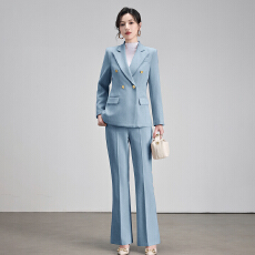 批发西装外套女2026秋冬新款高级感气质双排扣修身通勤职业西服套装