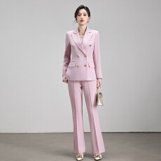 批发职业修身西装外套女2026秋冬新款高级感气质休闲双排扣西服套装
