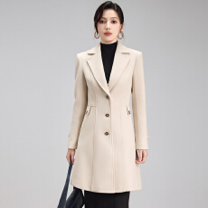 批发女神范中长款单排扣风衣外套女2026<b class='q'>秋</b>冬季新款时尚韩版气质大衣