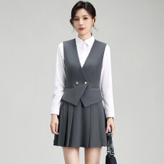 批发职业<b class='q'>工作服</b>马甲外套春秋高级感简约女神范干练通勤修身马甲<b class='q'>套装</b>