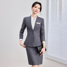 批发职业无领西装外套女秋<b class='q'>冬</b>新款高级感气质艺考主播主持人西服套装