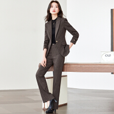 批发毛呢西装外套女2026秋<b class='q'>冬</b>新款高级感气质通勤OL职业修身西服套裤