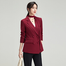 批发艺考播音职业西服外套女<b class='q'>春</b>秋新款设计感洋气减龄通勤高端西装套裤