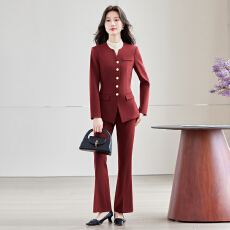 批发时尚无领西装外套女2026秋<b class='q'>冬</b>新款高级感气质OL艺考主持人西服套装