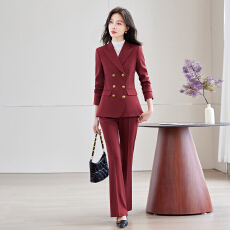 批发职业双排扣西装外套女2026秋<b class='q'>冬</b>新款高级感气质修身主持人西服套裤
