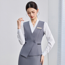 批发职业学院风短款西装马甲春<b class='q'>夏</b>高级感简约艺考干练通勤修身马甲套装