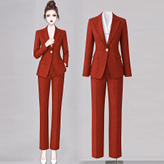 批发时尚洋气商务工作服西装外套女<b class='q'>秋</b>季新款高级感一粒扣通勤西服套装