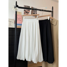 批发2026春秋季新款减龄花苞裙女松紧腰云朵蓬蓬裙中长款a字半身裙子