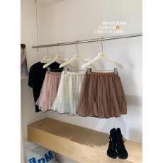 批发2026春夏新款韩版高腰波点a字半身裙复古百搭波点裙子女减龄短裙