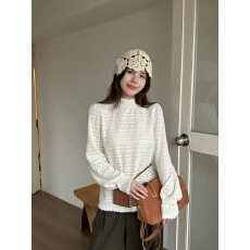 批发秋冬<b class='q'>新款</b>蕾丝t恤温柔风韩系长袖磨毛上衣打底衫气质洋气小衫女潮