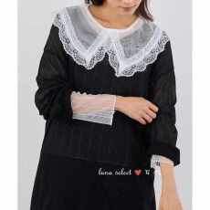 批发蕾丝打底衫女日本代购~荷叶花边时尚洋气内搭<b class='q'>网纱</b>长袖<b class='q'>上衣</b>2026年