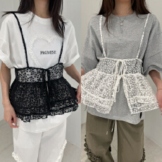 批发2026春夏韩版文艺刺绣吊带上衣<b class='q'>双层</b>荷叶边摆甜美叠穿百搭蕾丝<b class='q'>背心</b>