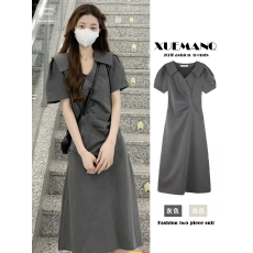 批发<b class='q'>夏</b>季女装2026微胖mm显瘦初恋高级感法式温柔小众梨形身材连衣裙子