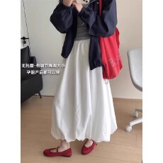 批发半身<b class='q'>裙</b>春秋季款外穿高级感2026新款白色蓬蓬<b class='q'>花苞</b><b class='q'>裙</b>a字冰丝<b class='q'>裙</b>