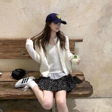 批发镂空针织衫女夏薄款无袖背心开衫两件套温柔显瘦上衣