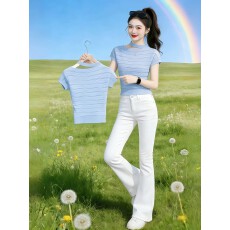 批发韩系风挂脖套头麻花短袖针织衫夏装女款2026年新款露肩百搭短上衣