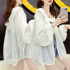 批发连帽雪纺防晒衣女款夏季<b class='q'>户外</b>轻薄款透气宽松<b class='q'>休闲</b>遮肉网红超仙开衫