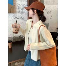 韩系氛围感早秋穿搭毛衣针织开衫外套吊带背心上衣两件套装女新款