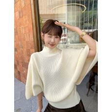 批发已到货 东大门秋季<b class='q'>新款</b>时髦宽松显瘦斗篷蝙蝠袖高领针织衫毛衣女
