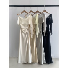 批发<b class='q'>大码</b>女装2026夏季新款法式缎面吊带名媛连衣裙女高级感礼服