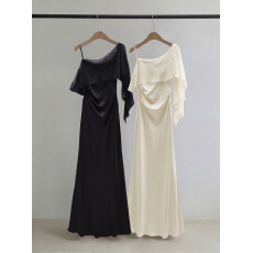 批发大码女装2026夏季新款法式缎面吊带名媛<b class='q'>连衣裙</b>女高级感礼服