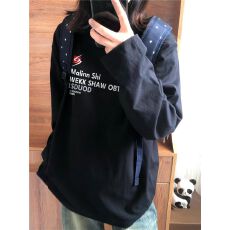 批发（纯棉200克21支精梳精密）直播品质前 印花秋季内搭长袖T恤女