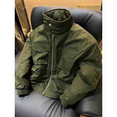 批发短款廓形<b class='q'>羽绒服</b>夹克<b class='q'>男</b>女 冬季美式立领工装棉服外套