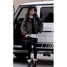 批发冬季新款<b class='q'>韩版</b>气质加厚棉服时尚洋气棉袄保暖豹纹小众棉衣外套女