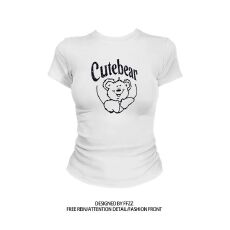 批发40支+92%棉+8%氨纶】圆领短袖印花<b class='q'>T</b><b class='q'>恤</b>女修身夏季新款甜辣<b class='q'>紧身</b>显瘦