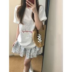 高品质纯棉200克精梳紧密手感好爽滑优质做工前印花短袖t恤女