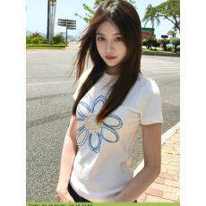 批发1*1纯棉 常规款】正肩常规短袖 高弹力新款夏季修身显瘦洋气上衣