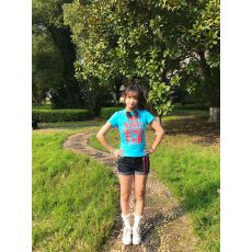 直播质量40支230克95%棉+5%氨纶后包领 高弹力修身字母印花