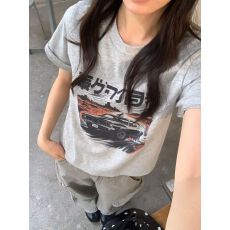 批发直出【40支230克95%棉+5%氨纶后包领】高弹修身常规正肩t恤女