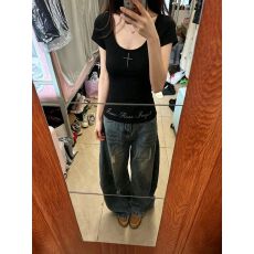 批发【260克人棉<b class='q'>莫代尔</b>】 蕾丝<b class='q'>t</b><b class='q'>恤</b>正肩女修身上衣露背镂空上衣