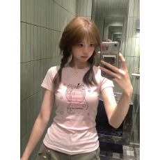 直出40支230克95%棉+5%氨纶后包领高弹修身常规正肩t恤女