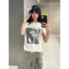 批发原版做法纯棉220克40支奥代尔食毛+手感圆领正肩短袖T恤女