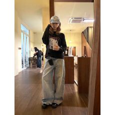 批发高质量<b class='q'>纯棉</b>200克21支精梳精密印花秋季宽松长袖<b class='q'>T</b><b class='q'>恤</b>女