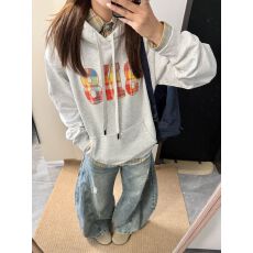 批发高质量重磅纯棉华棉复合牛奶丝320克银狐绒420克<b class='q'>连帽卫衣</b>女