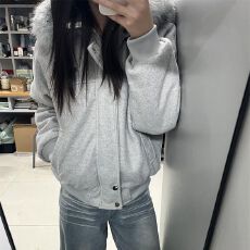 批发美式复古毛呢拼接座山雕外套棉服冬季加厚保暖毛领棉衣棉袄男女款