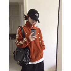 批发美式集优拿破仑麂皮绒外套女秋季韩系小个子短款工装休闲立领<b class='q'>夹克</b>