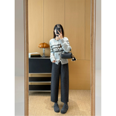 批发马丘裤~ 冬季加绒磨毛九分羊毛毛呢哈伦弯刀裤