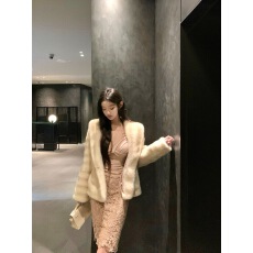 批发Hotdog 热狗很辣【京都步道 仿真狐狸毛】皮草外套上衣